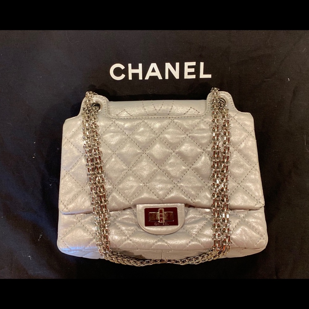 Chanel Silver Metallic handbag